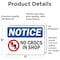 Signmission No Crocs In Shop Sign With Symbol, 7 in W x Rectangle, Vinyl Decal OS-2PACK-NS-D-57-L-14473 - alternate 2